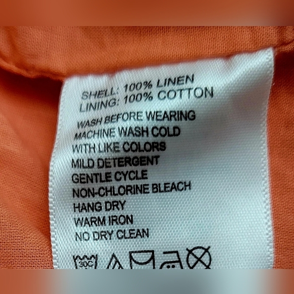 Tommy Bahama Peachy Pink Sleeveless Linen Shift Dress | Size XL - Picture 4 of 4